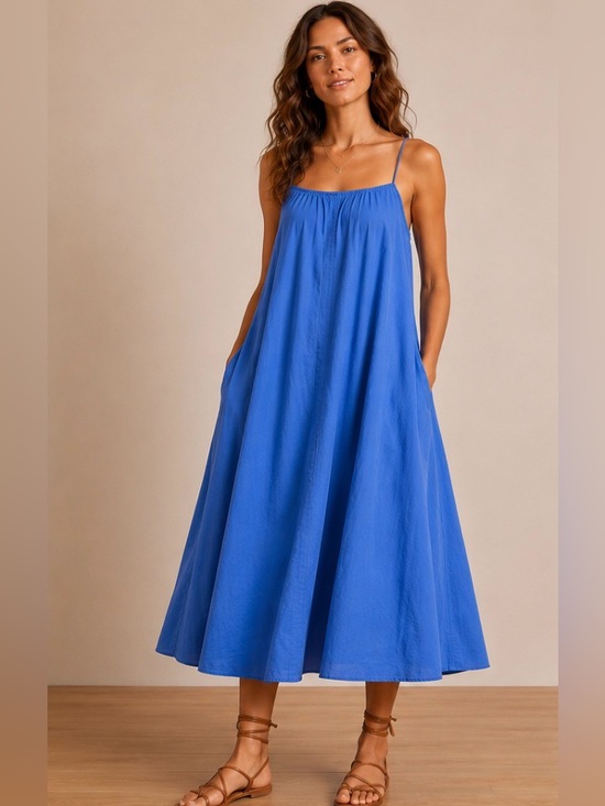 Free People Dresses & Skirts - Free People Periwinkle Blue Spaghetti-Strap Maxi Dress